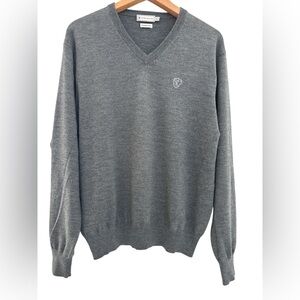 Peter Millar Gray V-Neck Sweater
